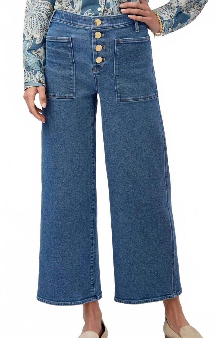 NEW SPARTINA 449 blanche wide leg jean in may river wash